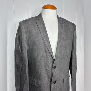 H&M 100% Linen Gray Blazer